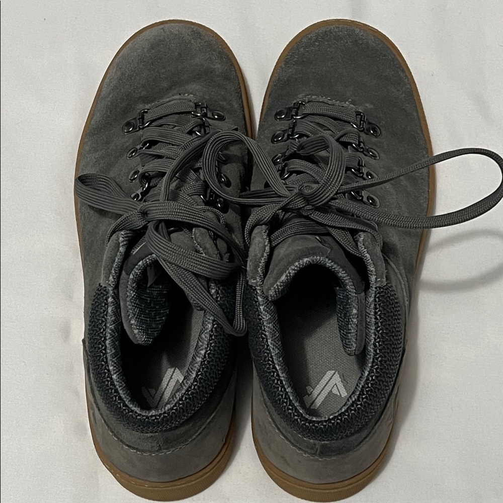 Forsake Lucie Mid Grey Suede Hiking Sneakers - Picture 3 of 10